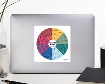 Feelings Wheel | Vinyl Stickers | Laptop Decals | Emotions Wheel