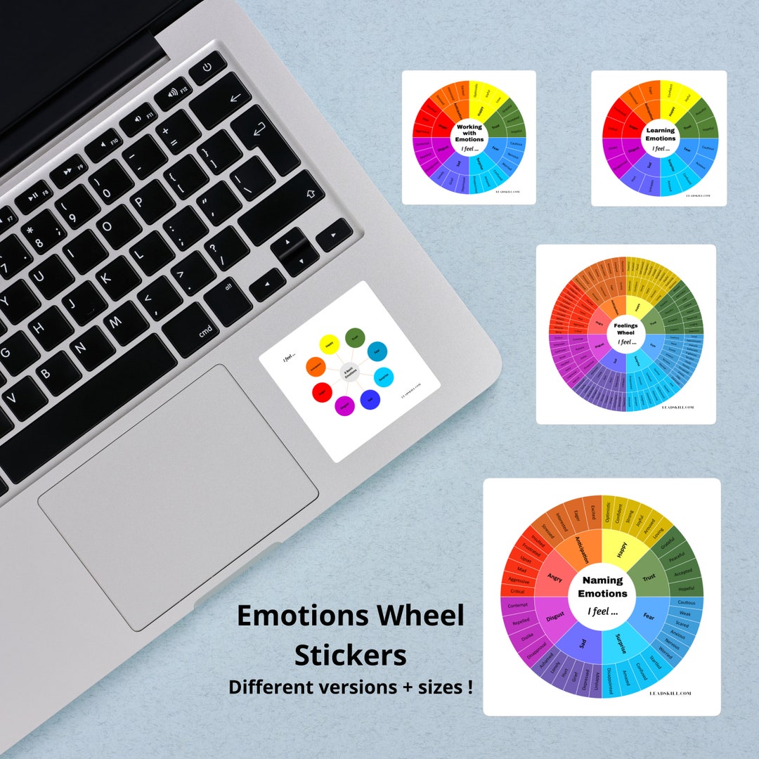 EMOTION Wheel 8 Core Emotions Mental Health Stickers FEELINGS Wheel Etsy