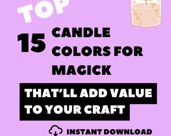 CANDLE COLOURS | Witch Print, Witchcraft, Witch, Witchy, Witchy Gifts, Witchcraft Supplies, Witchcraft Kit, Beginner Witch, Baby Witch Kit