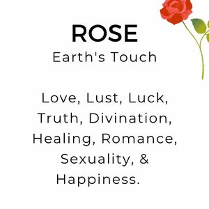 rose has a variety of metaphysical properties including: love, lust, and luck.