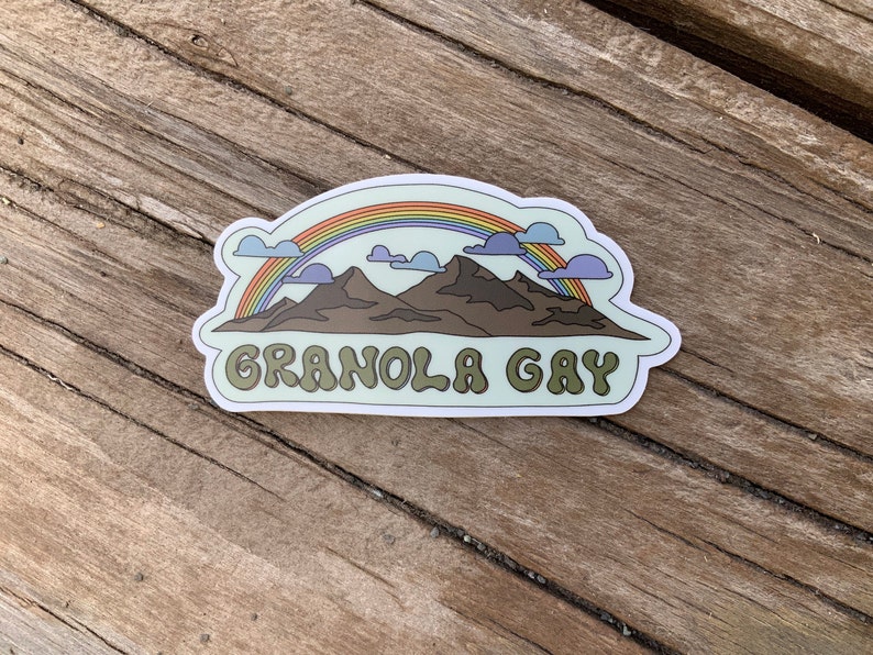 Granola Gay Pride Waterproof Sticker Etsy