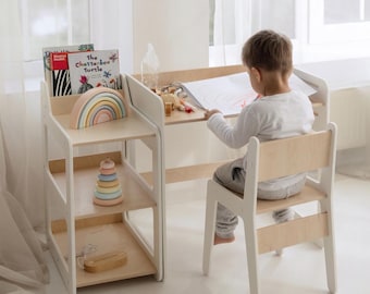 Kids Desk, Montessori Kids Desk, Wooden Kids Desk, Kids Table, Kids Art Table, Table for Kids, Montessori Table, Kids Room Furniture