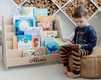 Libreria per bambini Montessori, libreria Montessori, scaffale per bambini, mobili per bambini, mobili Montessori, libreria per bambini, libreria per l'asilo nido