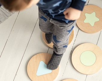 Stepping Stone, Montessori Toy, Stepping Stones Kids, Wooden Toy, Montessori, Stepping Stones Set, Wood Stepping Stones, Wood Toy