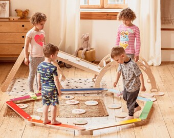 Balance Beam, Wooden Balance Beam, Balance Beam Kids, Gymnastic Beam, Montessori Furniture, Baby Activity Gym, Montessori Balance