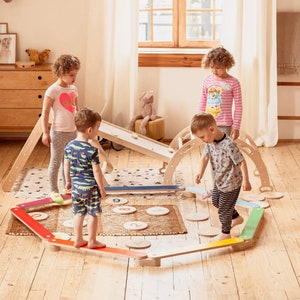 Balance Beam, Wooden Balance Beam, Balance Beam Kids, Gymnastic Beam, Montessori Furniture, Baby Activity Gym, Montessori Balance
