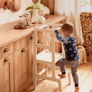 Tour de cuisine, tabouret de cuisine, tabouret de sécurité, escabeau pour tout-petits, escabeau pour enfants, tour d'activité, tour Montessori, escabeau, meubles pour enfants image 1