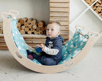 Climbing Arch with Pillow, Arch Climbing Rocker, Montessori Rocker, Cushion Climbing Arch, Arch Rocker Pillow, Montessori Furniture