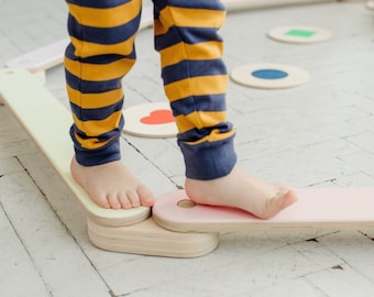 Wooden Balance Beam, Balance Beam Toddler, Montessori Furniture, Balance Beam, Kids Furniture, Gymnastics Beam, Montessori Toy