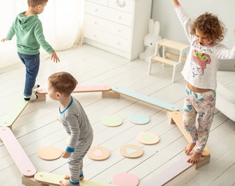 Balance Beam, Balance Board, Gymnastic Beam, Montessori Furniture, Wooden Balance Beam, Little Gymnast, Montessori Balance, Toodler Gift