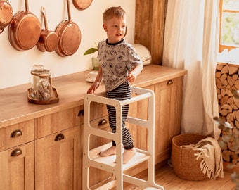 Kids Kitchen Tower, Kitchen Step Stool, Kitchen Tower, Montessori Tower, Step Stool, Toddler Step Stool, Toddler Tower, Kids Furniture