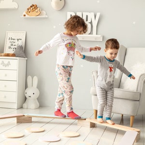 Balance Beam Set For Kids, Balance Beam, Balance Board, Montessori Toys, Wooden Balance Beam, Montessori Furniture, Toddler Balance Beam