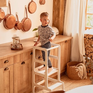 Torre de cocina para niños, Taburete de cocina, Torre de cocina, Torre Montessori, Taburete de paso, Taburete de paso para niños pequeños, Torre para niños pequeños, Muebles para niños
