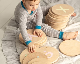 Stepping Stone, Montessori Toy, Stepping Stones Kids, Montessori, Stepping Stones Set, Wood Stepping Stones, Wooden Toy, Balance Toy