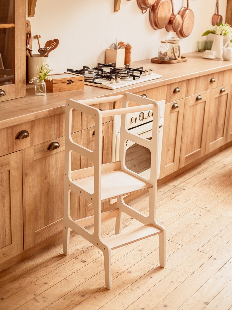 Tour de cuisine, tabouret de cuisine, tabouret de sécurité, escabeau pour tout-petits, escabeau pour enfants, tour d'activité, tour Montessori, escabeau, meubles pour enfants image 2