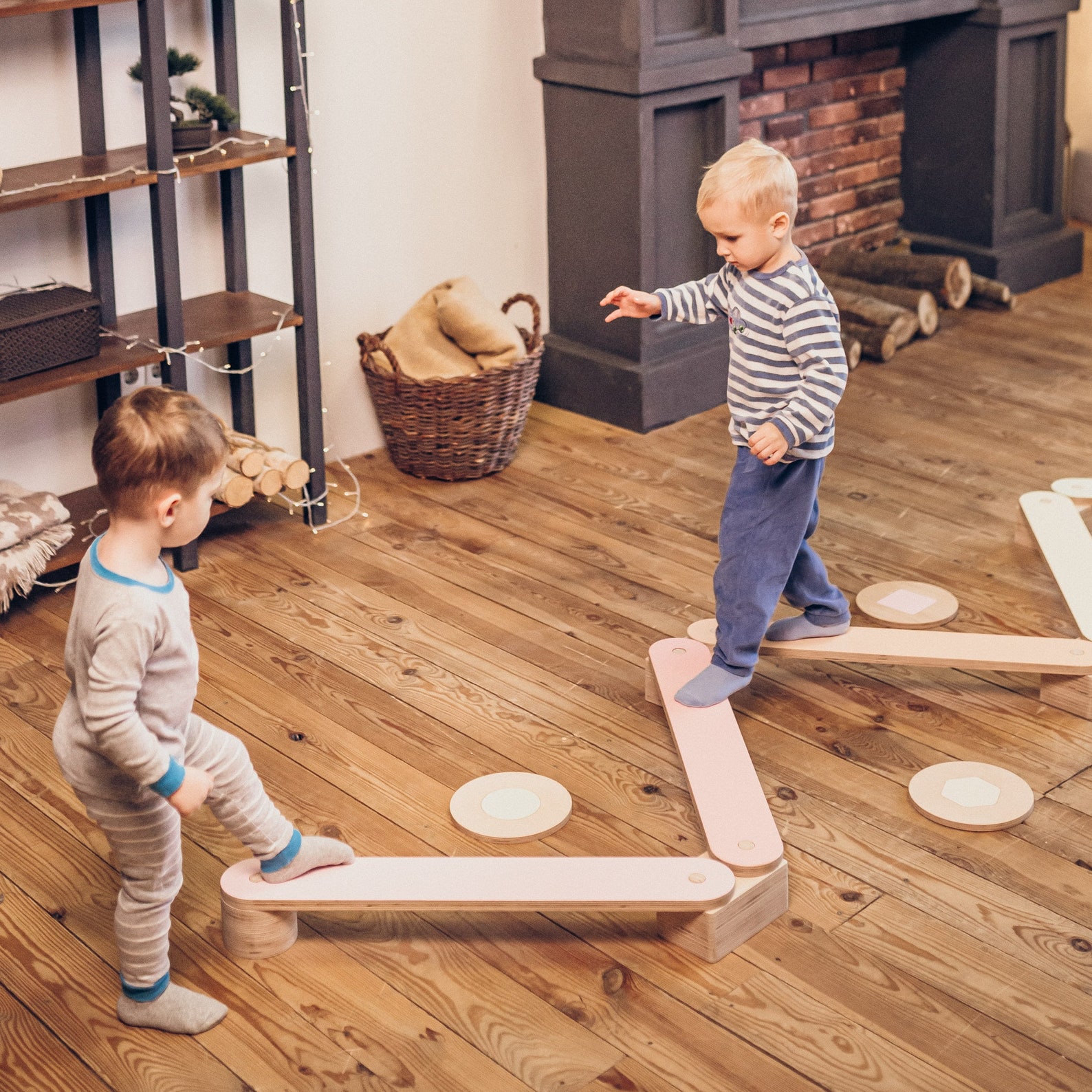 Set of 2 Items Balance Beam Montessori Toy Toddler Gift Etsy