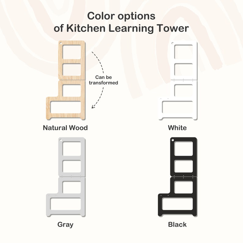Kitchen Tower, Toddler Tower, Kitchen Help, Montessori Kitchen Tower, Kitchen Stool, Montessori Furniture, Activity Tower, Helper Tower image 10