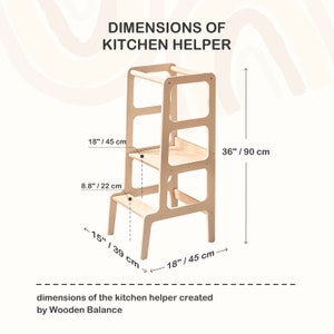 Tour de cuisine, tabouret de cuisine, tabouret de sécurité, escabeau pour tout-petits, escabeau pour enfants, tour d'activité, tour Montessori, escabeau, meubles pour enfants image 9