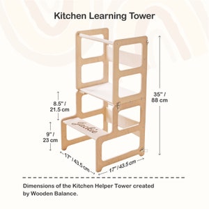 Kitchen Tower, Toddler Tower, Kitchen Help, Montessori Kitchen Tower, Kitchen Stool, Montessori Furniture, Activity Tower, Helper Tower image 8