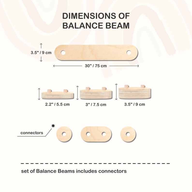 Balance Beam, Balance Board, Balance Beam Kids, Montessori Toy, Montessori Furniture, Toddler Gift, Wooden Balance Beam, Christmas Gift image 9