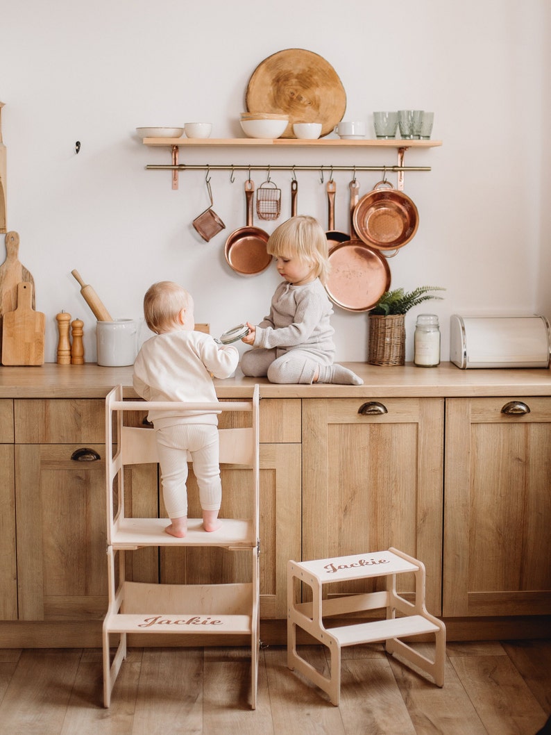 Montessori-Turmküche, Küchenturm, Montessori-Turm, Helferturm, Montessori-Möbel, Kleinkindturm, Kleinkind-Küchenturm Bild 5