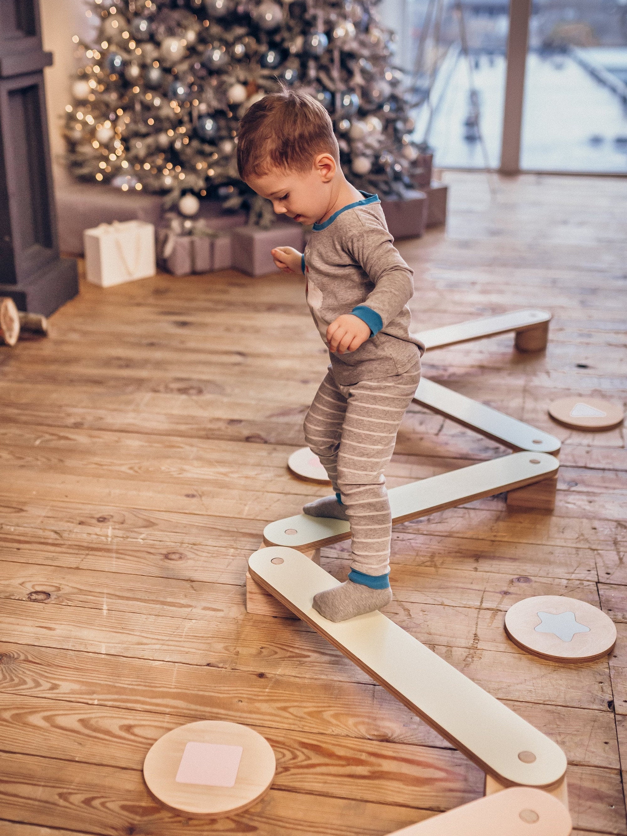 Grimpeur Berçant Montessori - Bois naturel