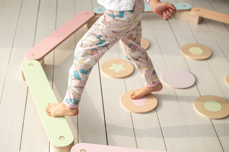 Balance Beam Balance Board Gymnastic Beam Montessori Etsy