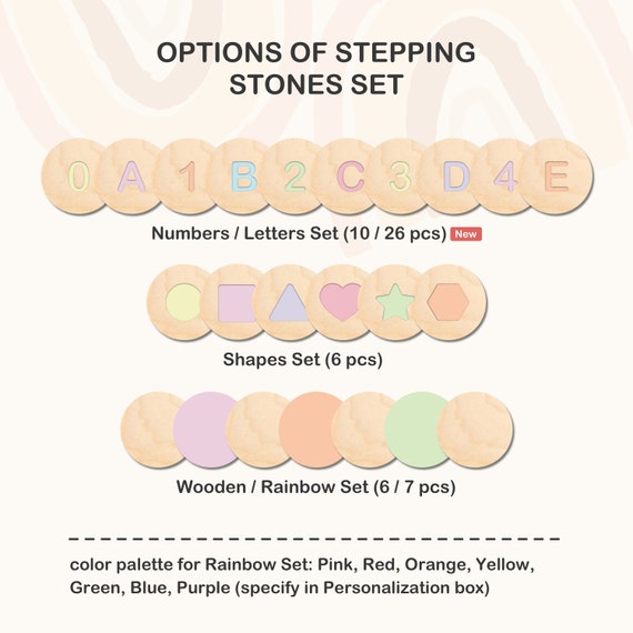 Wooden Stepping Stones, Montessori Toy, Wooden Toys for Kids