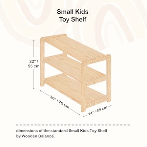 Set von drei Regalen, Spielzeugregal, Montessori-Spielzeugregal, Kinderspielzeugregal, Montessori-Möbel, Kinderspielzeuglagerung, offenes Kinderregal Bild 8