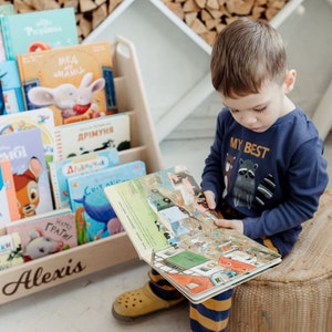 Montessori Kids Bookshelf, Montessori Bookcase, Toddler Booshelf, Kids Furniture, Montessori Furniture, Kids Bookcase, Nursery Bookshelf zdjęcie 2