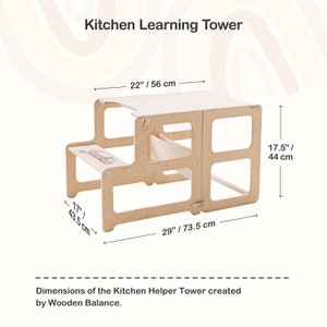 Kitchen Tower, Toddler Tower, Kitchen Help, Montessori Kitchen Tower, Kitchen Stool, Montessori Furniture, Activity Tower, Helper Tower image 9