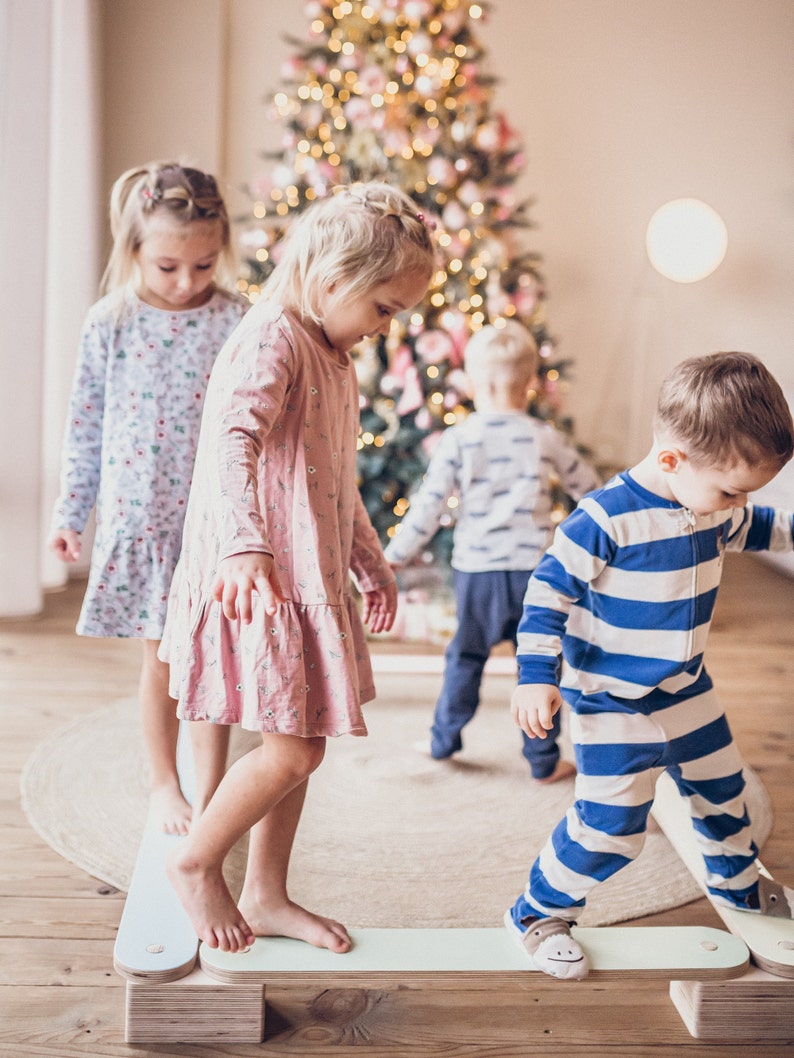 Balance Beam, Balance Board, Balance Beam Kids, Montessori Toy, Montessori Furniture, Toddler Gift, Wooden Balance Beam, Christmas Gift image 4