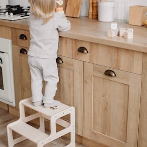 Step Stool, Step Stool For Toddlers, Toddler Step Stool, Wooden 2 Step Stool, Montessori Furniture, Kids Step Stool, Bathroom Stool image 8