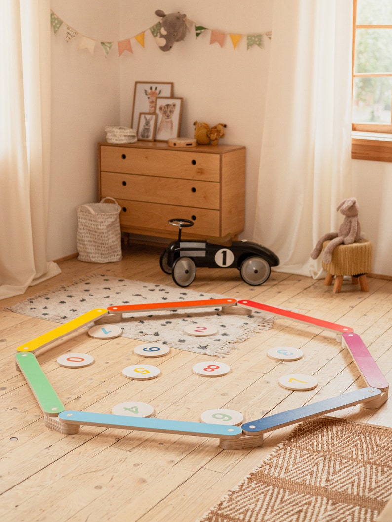 Montessori Balance Beam, Balance Beam Kids, Montessori Toy, Balance Board, Montessori Furniture, Toddler Gift, Waldorf Toy, Toddler Toy image 5