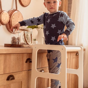 Tour de cuisine, tabouret de cuisine, tabouret de sécurité, escabeau pour tout-petits, escabeau pour enfants, tour d'activité, tour Montessori, escabeau, meubles pour enfants image 3