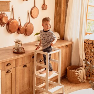 Tour de cuisine, tabouret de cuisine, tabouret de sécurité, escabeau pour tout-petits, escabeau pour enfants, tour d'activité, tour Montessori, escabeau, meubles pour enfants image 7