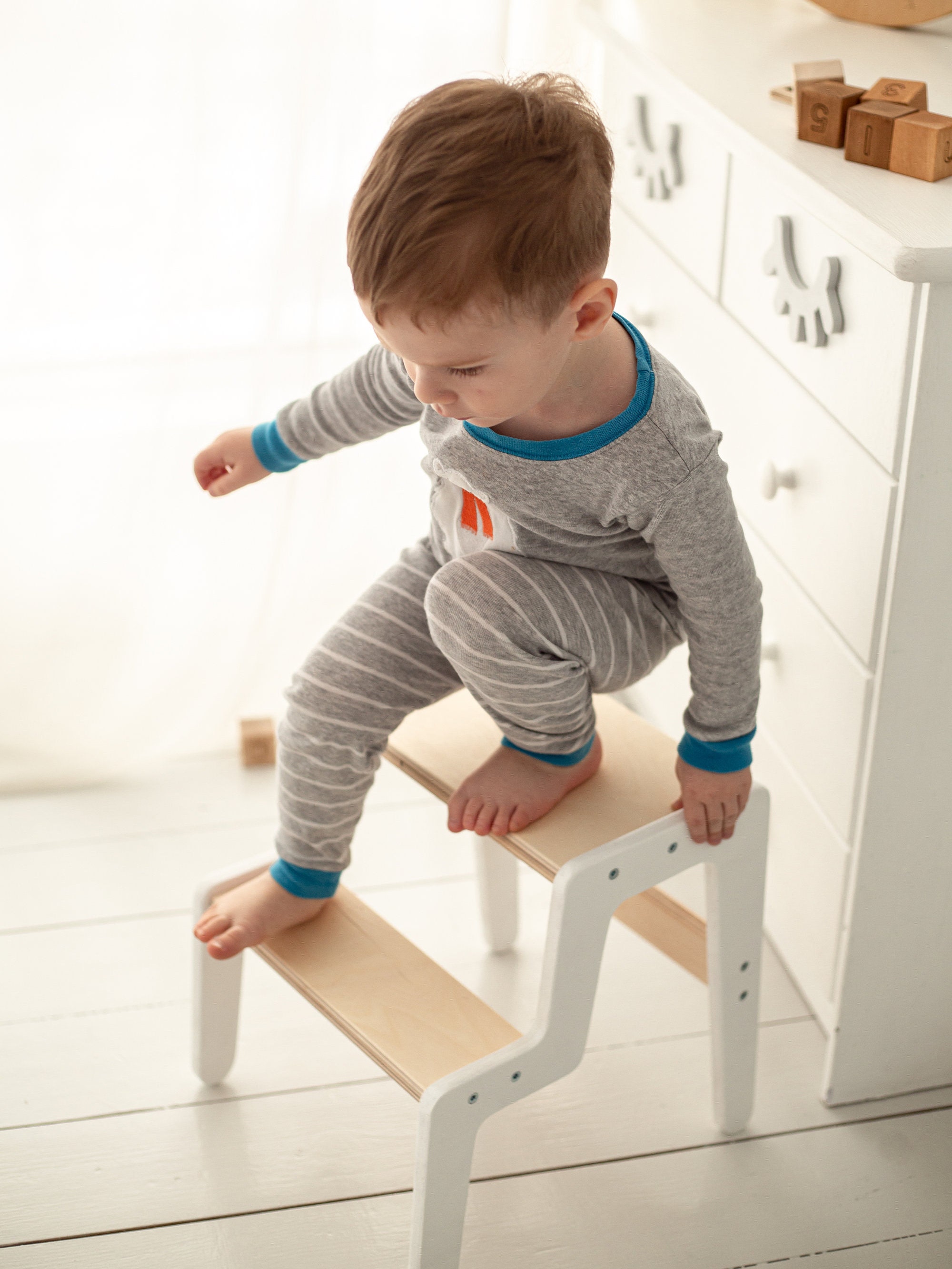 Toddler Step Stool 2 Step Stool Kid Step Stool Kitchen Etsy