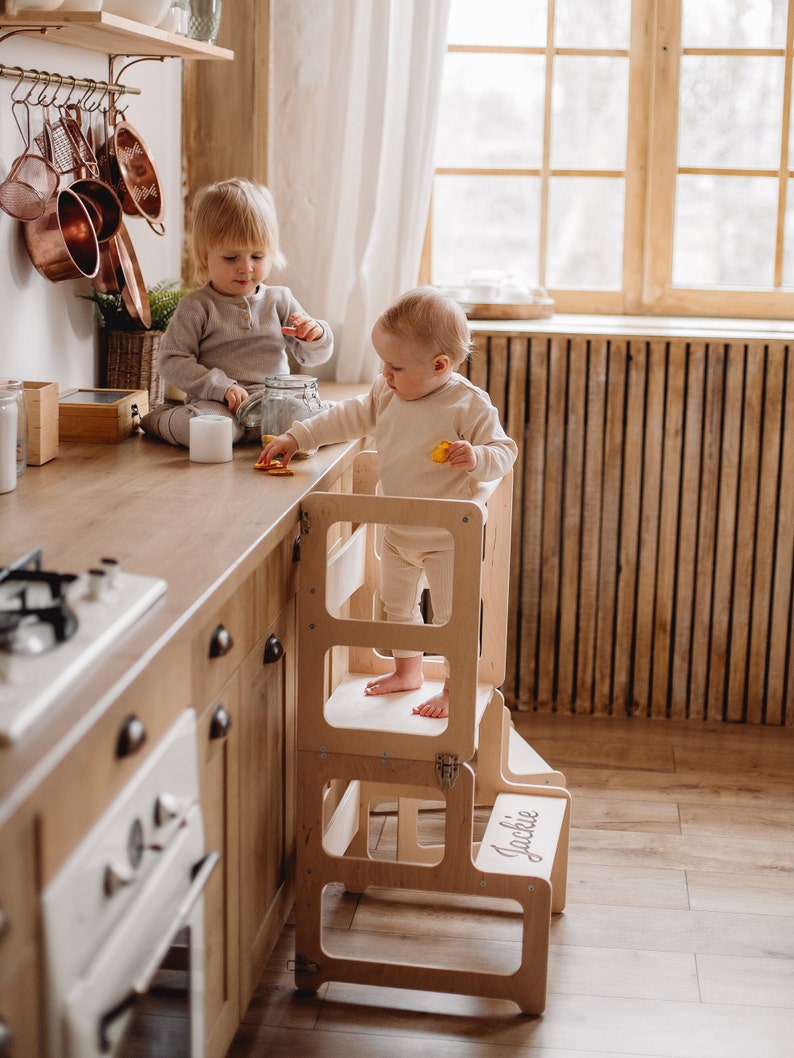 Montessori-Turmküche, Küchenturm, Montessori-Turm, Helferturm, Montessori-Möbel, Kleinkindturm, Kleinkind-Küchenturm Bild 7