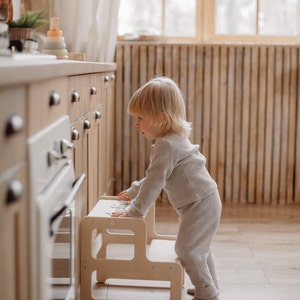 Step Stool, Step Stool For Toddlers, Toddler Step Stool, Wooden 2 Step Stool, Montessori Furniture, Kids Step Stool, Bathroom Stool image 3