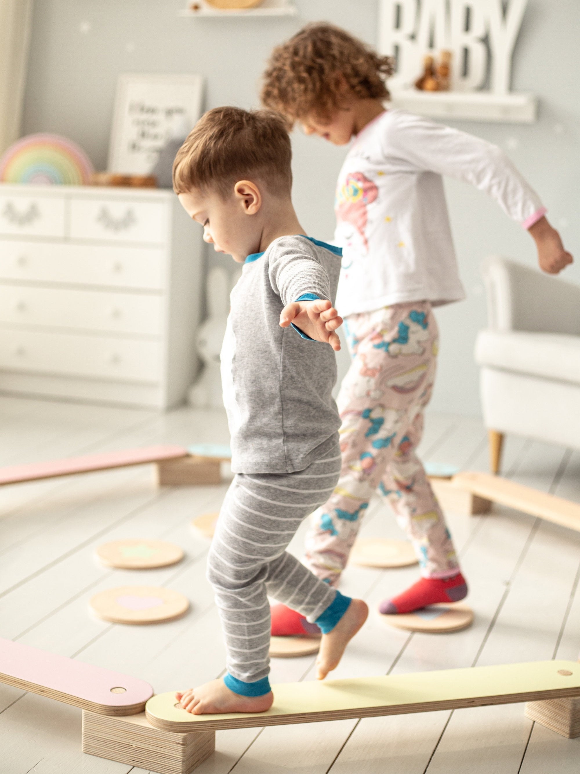 Balance Beam Set For Kids Balance Beam Balance Board Etsy