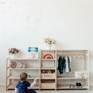 Montessori Toy Shelf 3 Tier Shelf Open Ended Play Kids image 5