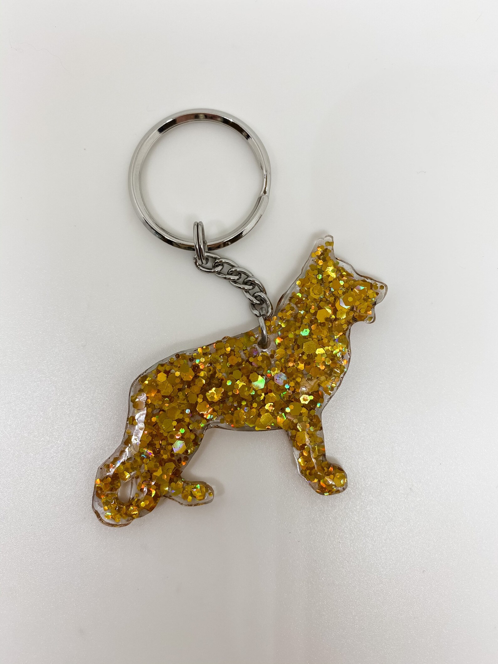 Glitter Dog Breed Keychain Pet Name Keychain Acrylic Etsy