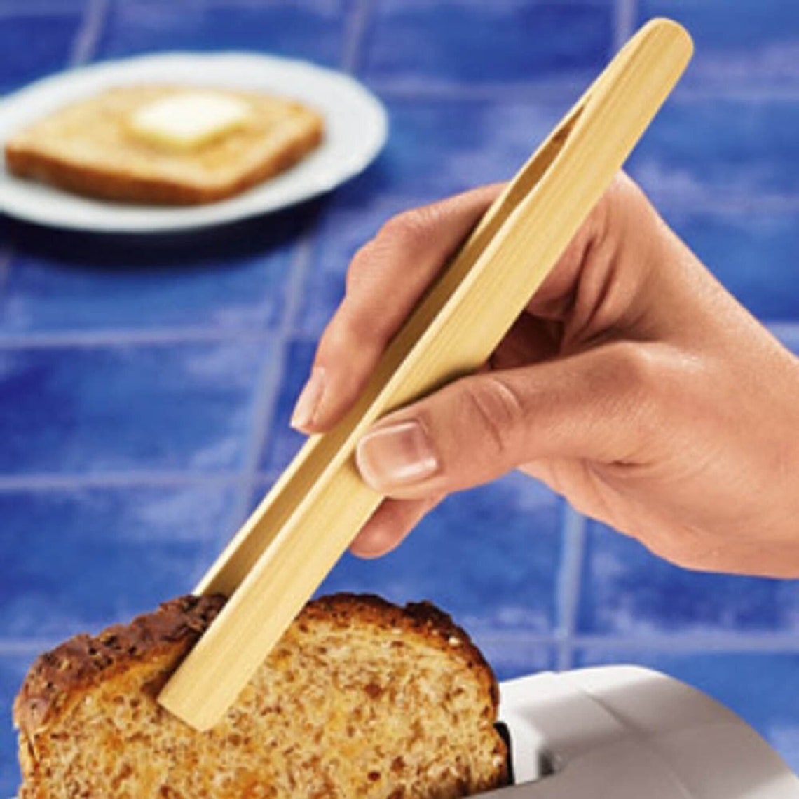 Toast Toaster Tongs Bamboo Safely Remove Toast Bagels Bacon Etsy