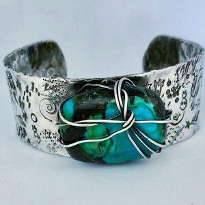 Bracelet - Silver/Turquoise Cuff