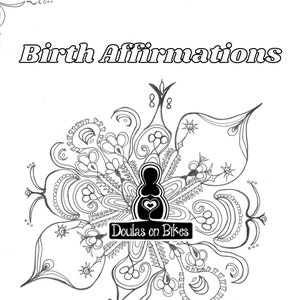 DIGITAL COPY Colouring Pages Birth Affirmations for Pregnancy and Labour image 6