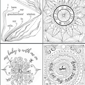 DIGITAL COPY Colouring Pages Birth Affirmations for Pregnancy and Labour image 3