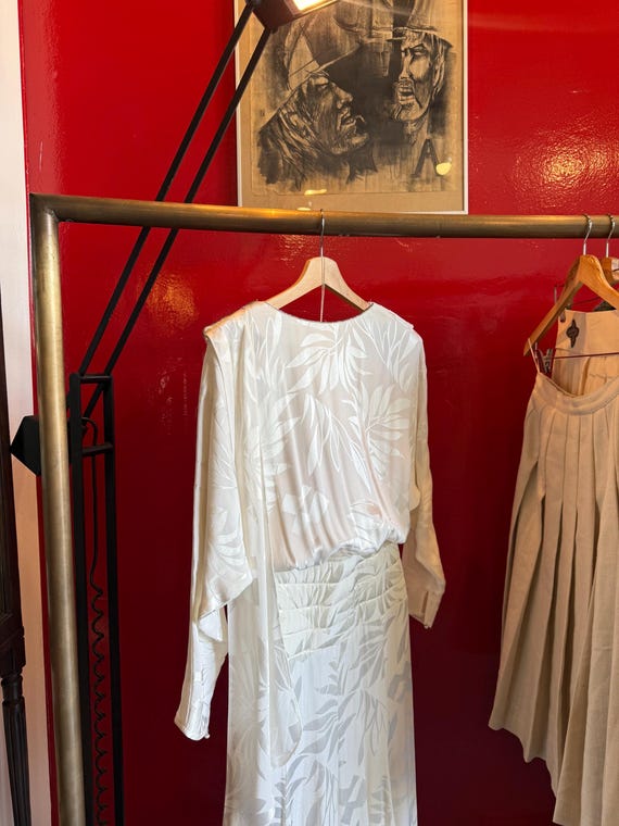 white long sleeve wrap dress Lucy White Long Sleeve Mini Dress - US 8