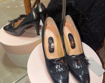 1960s vintage leather and suede shoes Pappagallo Spain 9 1/2 39.5