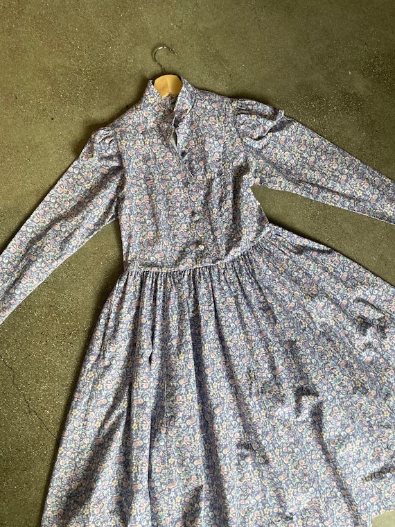 LOT_07 Laura Ashley Vintage 80s Cotton Dress Purpl