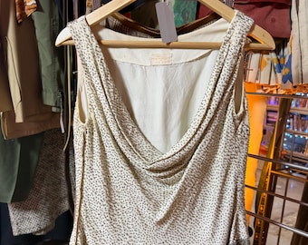 50s 60s hong kong silk coil neckline beaded sequin top vintage